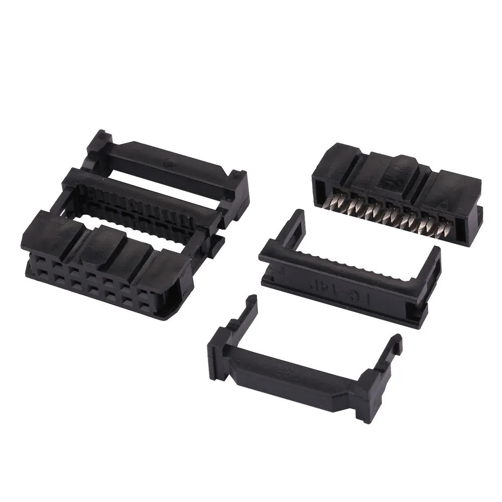 FC 6/8/10/12/14/16/18/20/24/26/30/34/40/50/60/64Pin 2.54mm Pitch Female IDC Socket Connector Ribbon Cable DC3 Header Male Socket