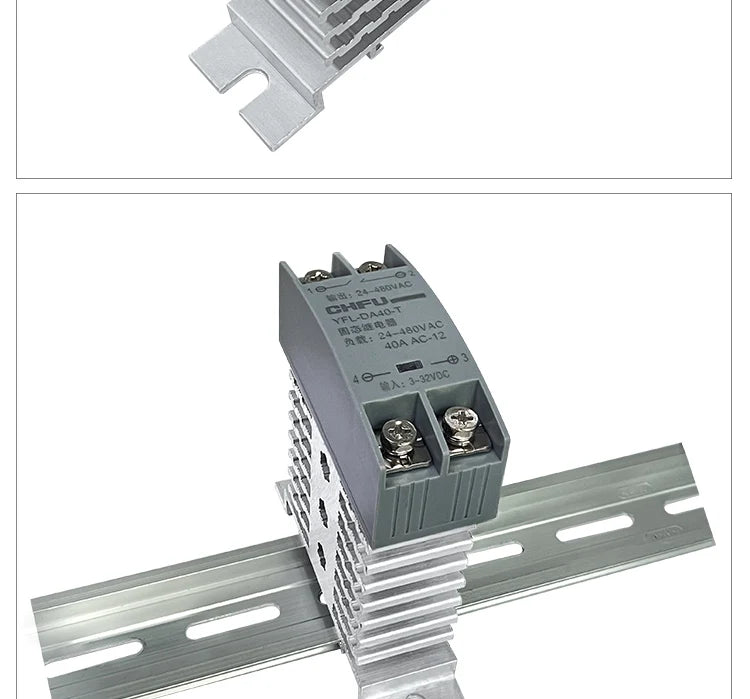 Solid State Relay 10A 25A 40A 60A 80A 100A 120A Din Rail Relay With Radiator SSR Single Phase AC-AC DC-DC