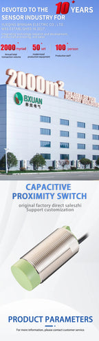 Capacitive Proximity Switch Sensor Non-Contact Liquid Level Sensor CR30 Series Detection Non-Metallic Liquid Level Sensor