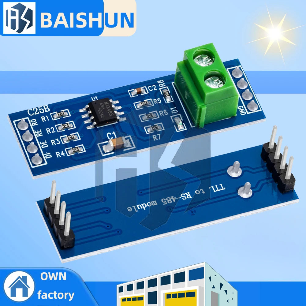 MAX485 Module RS-485 TTL to RS485 MAX485CSA Converter Module For Arduino Integrated Circuits Products