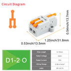 10/50 PCS Universal Compact Mini Fast Wire Connectors Lever Nut Crimp Splitter Electrical Conductors Push-in Home Terminal Block