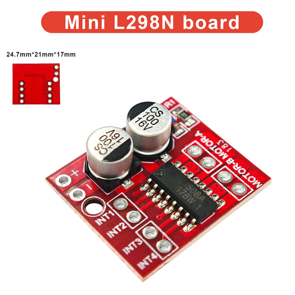 L298N DC Motor Driver Module Dual H Bridge Stepper Motor Controller for Arduino Smart Car Robot High Power L298 Board Adjustable