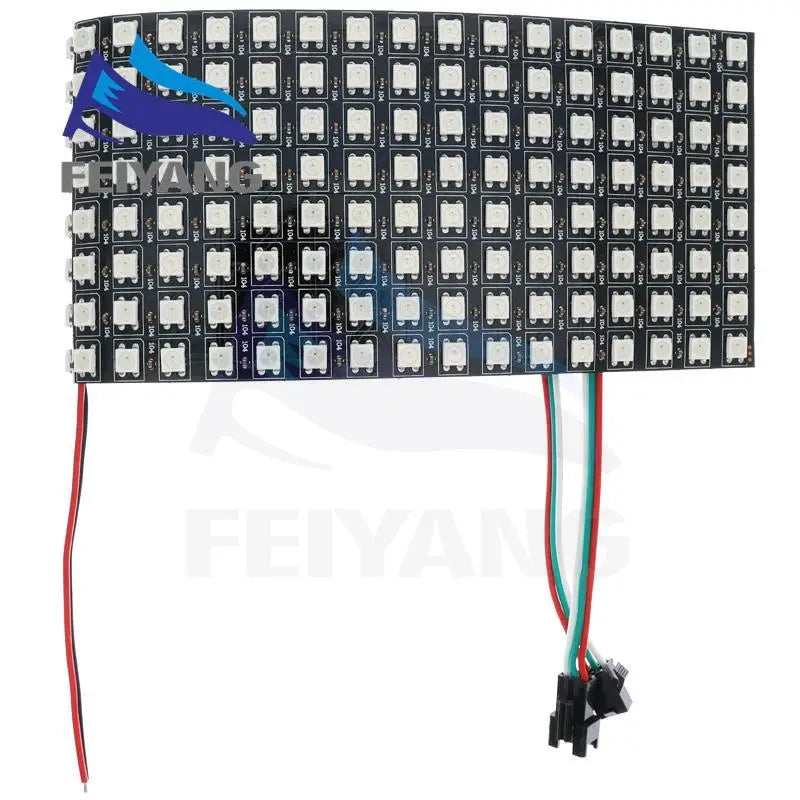 WS2812B RGB LED Digital Flexible Individually Addressable Panel Light WS2812 8x8 16x16 8x32 Module Matrix Screen DC5V 5050 RGB