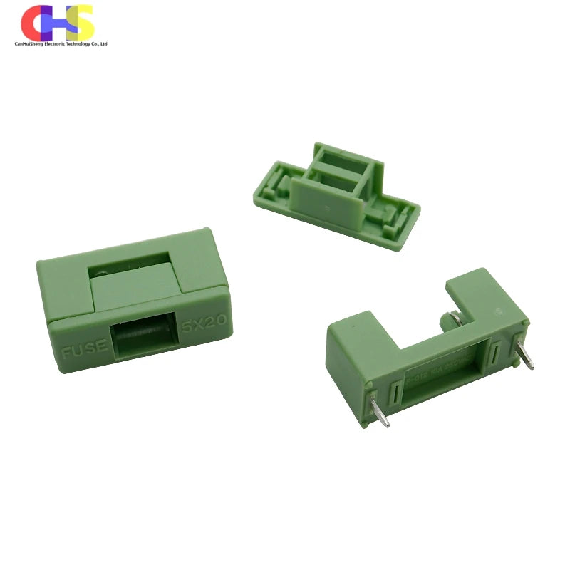 （10-50PCS）BF-012 5x20mm Fuse Holder With 5*20mm 0.2A-10A 250V Glass Tube Fuse For PCB Panel Mounting Foot distance 15mm 22mm