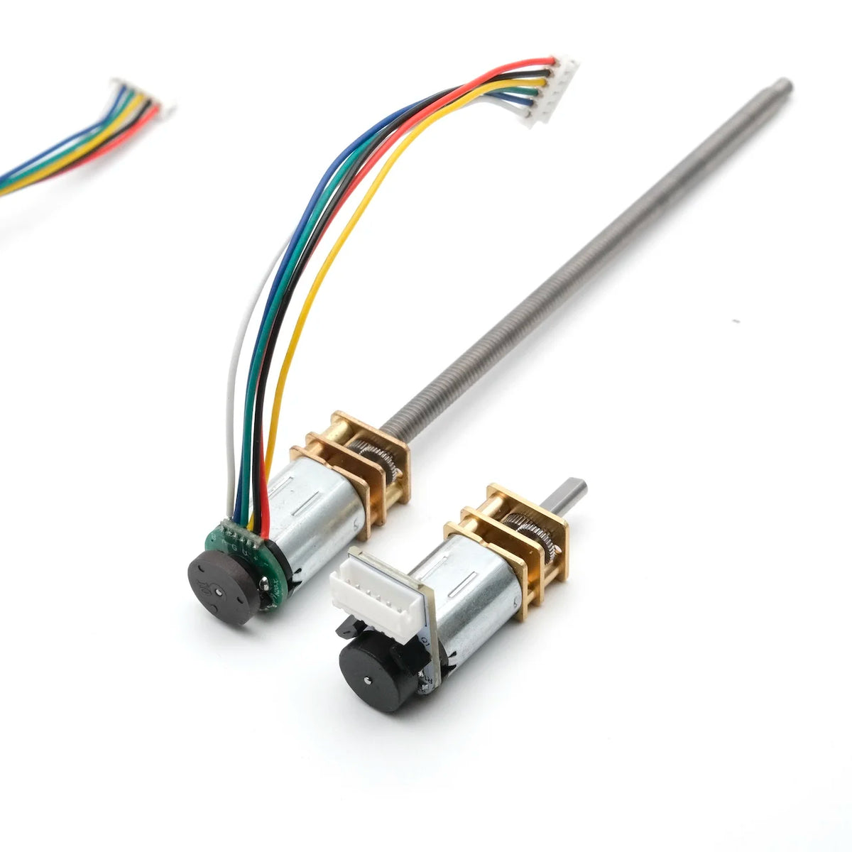 N20 DC Encoder Motor 3V/6V/12V with M3 M4 Screw Thread 55mm Long Shaft 7PPR 15-1000RPM for DIY Car Model Magnetic Encoder Motor