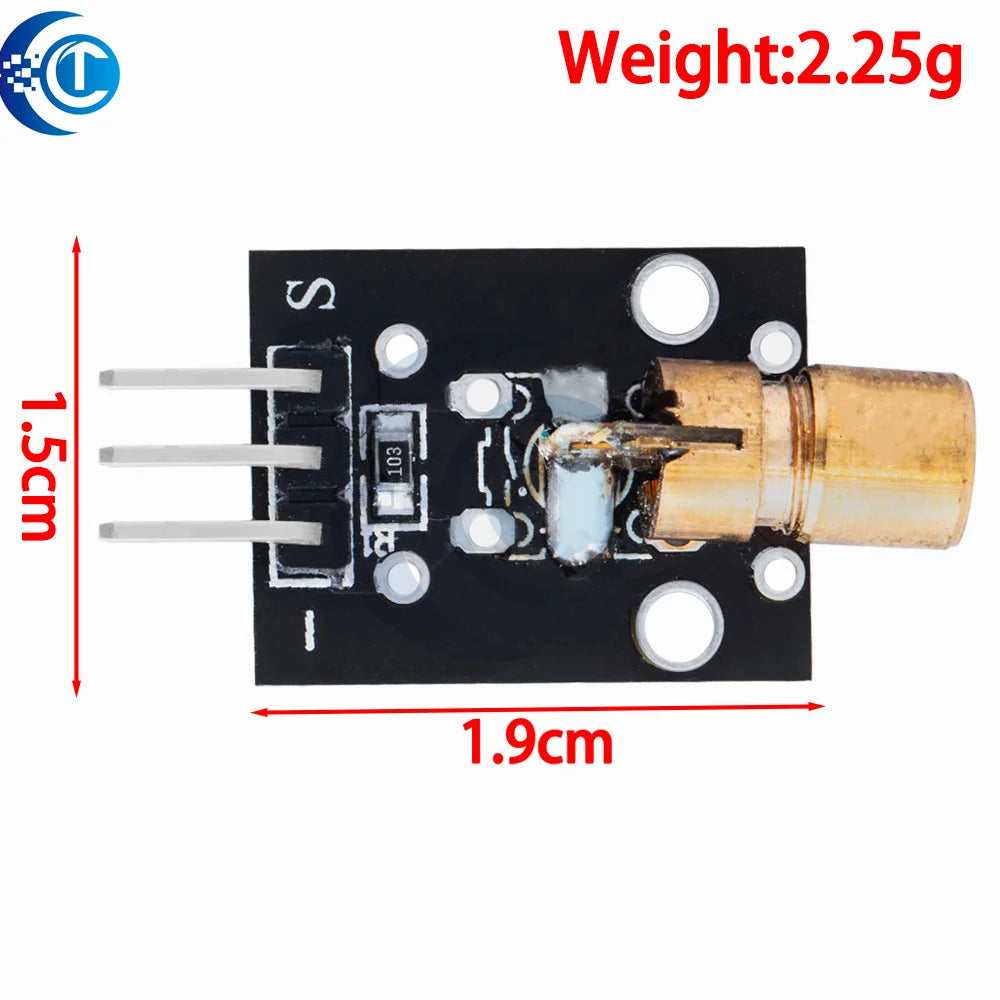 KY-008 650nm Laser Transmitter Module with Laser Sensor Module Non-Modulator Tube Laser Receiver Module Kit