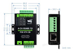 Industrial Isolated 4CH RS485 TO POE ETH (B) RJ45 Converter UART For Modbus 4-Ch RS485 to RJ45 Ethernet Serial Server