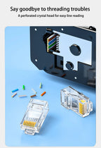 CAT6 CAT7 CAT5E RJ45 Connectors Pass Through Modular Plug Network UTP 3/50μ Gold-Plated 8P8C Crimp End for Ethernet Cable
