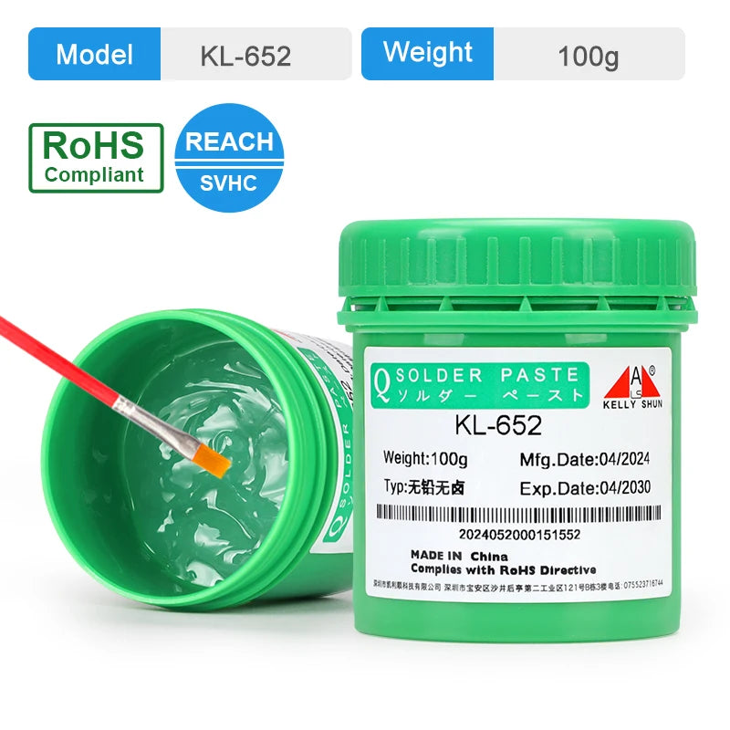 100% Original 100G Soldering Flux for Welding SMD Desoldering BGA Soldering Paste Flux, No-Clean Soldering Pcb Repair Welding