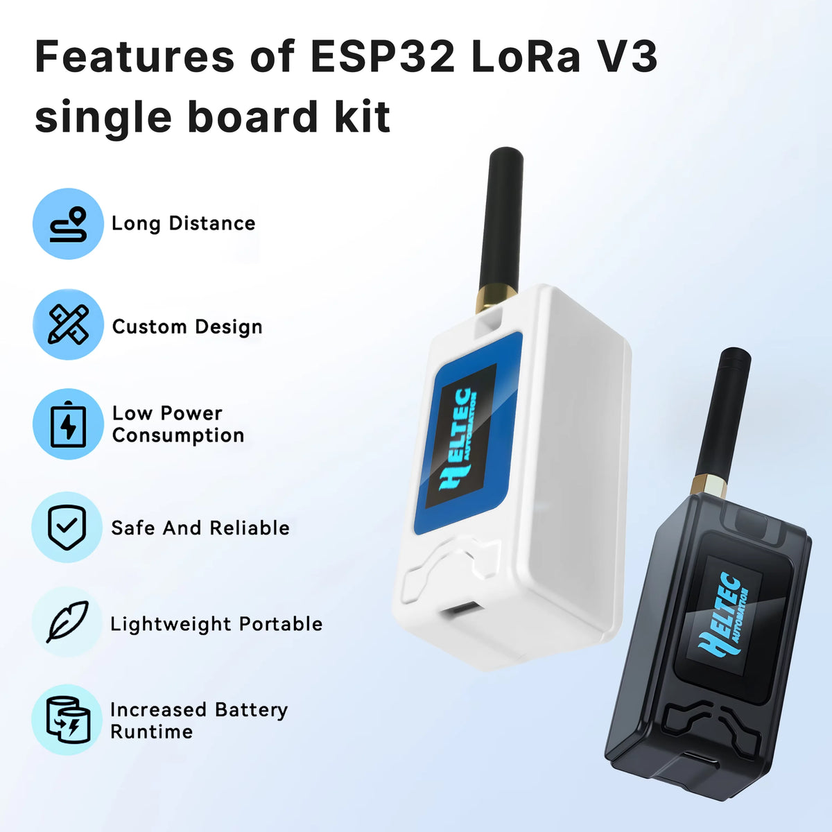 Heltec V3 LoRa 32 with Case ESP32-S3 SX1262 Meshtastic Meshcore Node 868MHz 915MHz OLED Display WiFi BLE IoT Kit