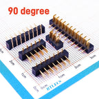 20Pcs Blade Male Battery Connector 2.5 MM Pitch 2 3 4 5 6 7 8 9 10 11 Position Right Angle Through Holes Straight PCB Header