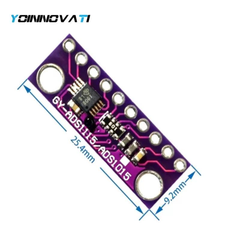 YT 1PCS ADS1115 & ADS1015 16-Bit 4-Channel Analog-to-Digital Converter Module, Programmable Adjustable Gain