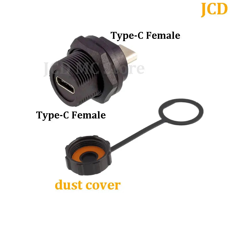 1PC E16 Buckle Waterproof Connector HDMI/USB2.0/USB3.0/RJ45/Type C/MICRO USB Panel Mount DIY Jack with Dust Cover Connector