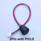 2/4/6Pin USB-C Type-C Waterproof Connector Charger Jack Direct Compression Female Socket Charging Interface With PH2.0 Terminal