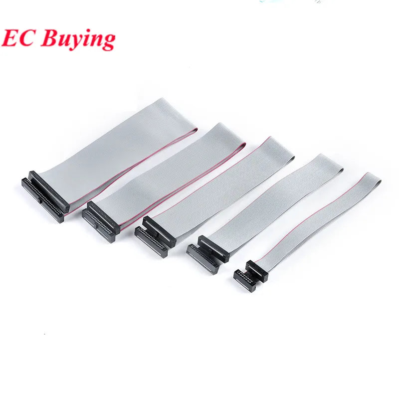 Gray Flat Ribbon Cable 1.27MM 2.0MM 2.54MM Pitch AVR 20cm Data Line Wire FC-6/8/10/12/14/16/20/24/26/30/34/40/50P Pin Connector
