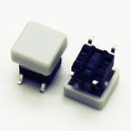 10PCS 6X6X7.3mm 4PIN DIP SMT Momentary Tact Button H=8.7mm With Cap Mini Push Button