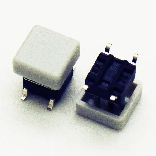 10PCS 6X6X7.3mm 4PIN DIP SMT Momentary Tact Button H=8.7mm With Cap Mini Push Button