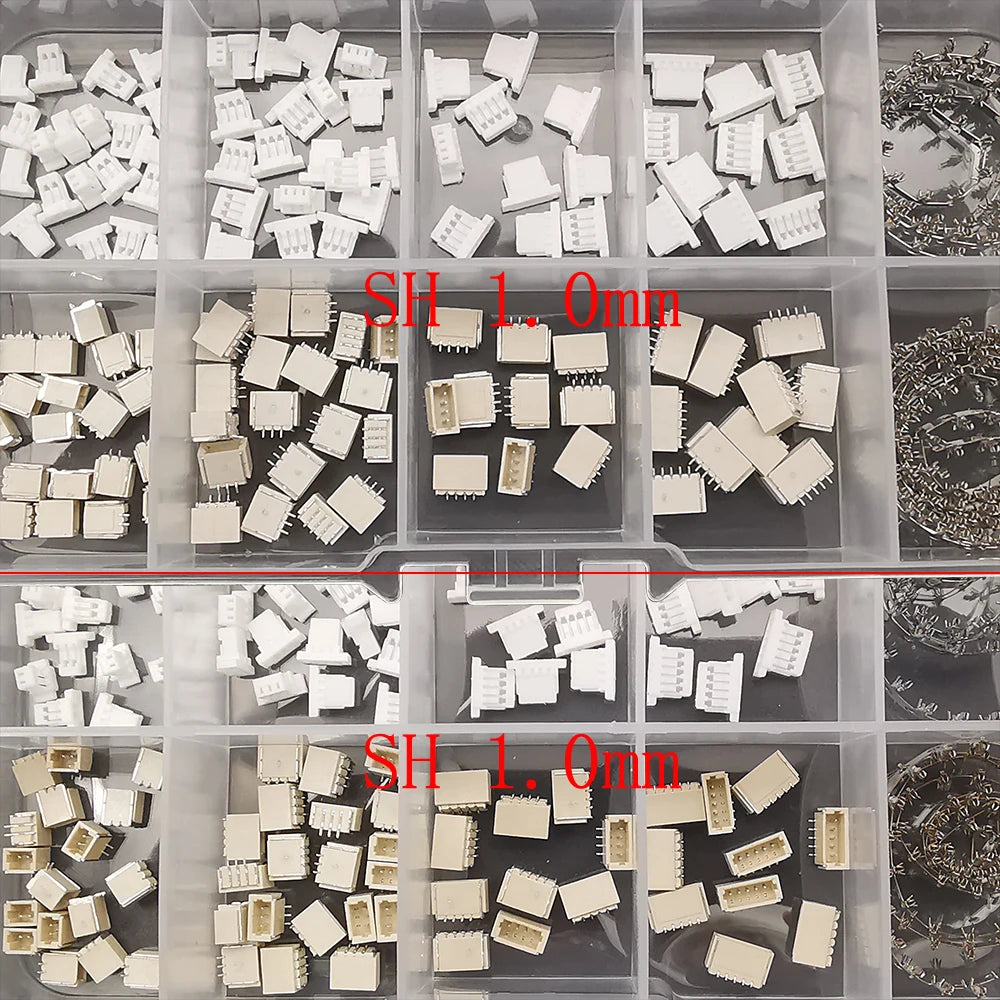 1Box JST 1.25mm/SH 1.0/ZH1.5/PH2.0/SYP/SM/XH 2.54mm/VH 3.96mm Pitch 2 3 4 5Pin Male Female Housing Terminal Pin Header Connector