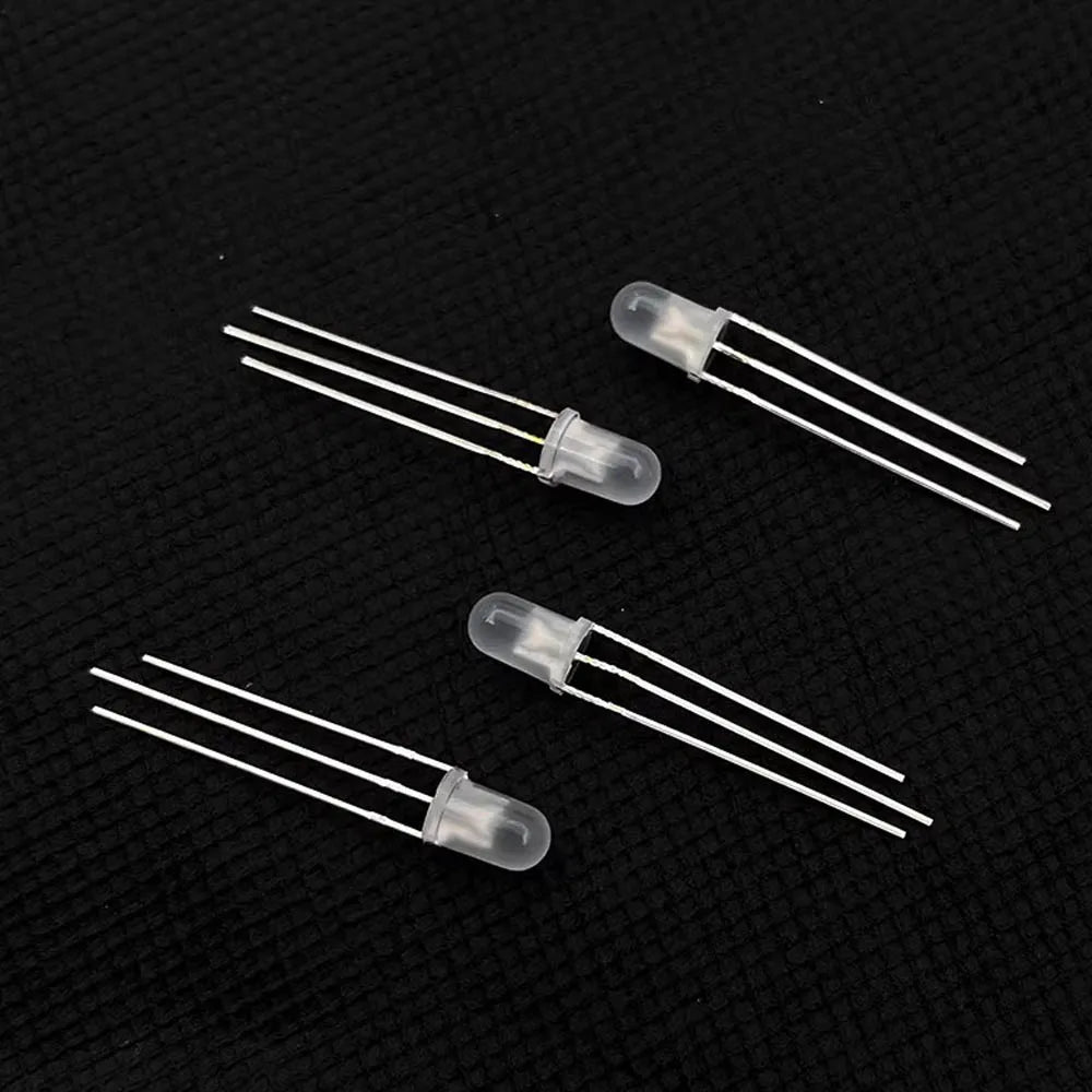 30Pcs LED 5MM Red & Green Common Cathode & Anode High Diffused Round Bi-Color Light-Emitting Diode