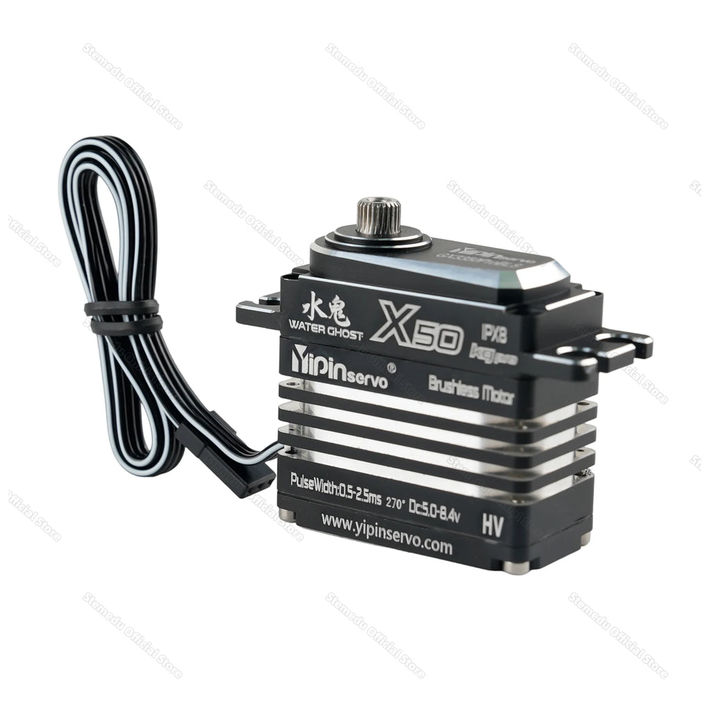 GX Yipin X50 Pro 50KG HV Servo Waterproof IPX8 Digital Brushless Motor for 1/8 1/10 RC Cars/Crawlers 25T Metal Arm Gear 180/270