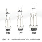 5/10/100Sets GX16 Aviation Plug Scoket Connector 2pin 3pin 4pin 5pin 6pin 7pin 8pin 9pin 10pin Nut Type Male Female Butting