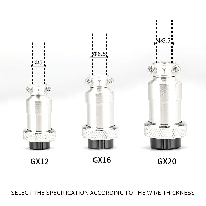 5/10/100Sets GX16 Aviation Plug Scoket Connector 2pin 3pin 4pin 5pin 6pin 7pin 8pin 9pin 10pin Nut Type Male Female Butting