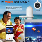 Automatic Fish Feeder 230ml Large Capacity 2.4G 5G WiFi Automatic Fish Food Dispenser with App Control Timer 2.5K Camera