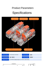 Wiring Terminal Quick Press Type Electrical Docking 2-12 Pin Screw Fixing Compact Wire Connector Push-in Type Terminal Block