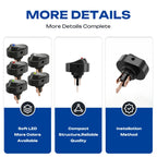 FILN 3Pcs 12V Rocker Switch 6A 3 Pin Threaded Mount Round LED Dot Light Toggle Power Switches for Small Home Appliance Auto