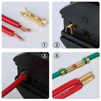 Copper Electrical Wire Connectors Set U-Shaped Crimp Terminals for Fast Wiring Cable Lock 0.5-1.5mm² with Heat Shrink Tube Kits