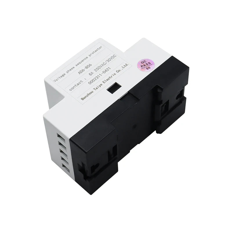 380V With LCD Backlight Display 3 Phase Din Rail Adjustable Under Over Voltage Protector Monitoring Sequence Protection Relay