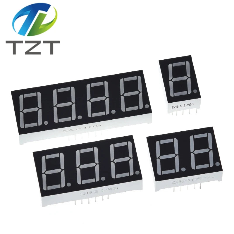 TZT 0.28/0.36/0.4/0.56 inch LED display 7 Segment 1/ 2 / 3 / 4 Bit Digit Tube Red Common Cathode / Anode Digital led 7segment