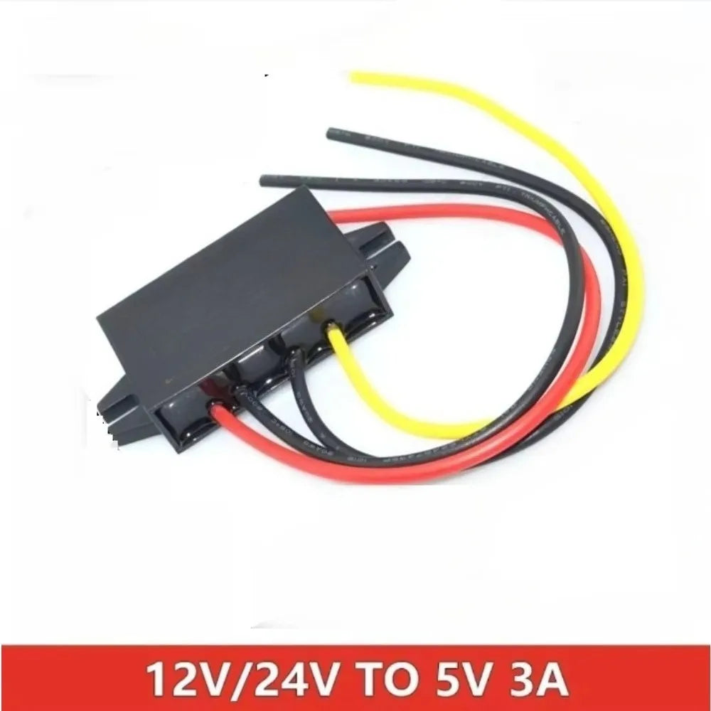 12V 24V to 5V 3A Car Buck Converter DC-DC Step Down Voltage Power Supply Adapter for Type-C USB Mini USB Micro USB Adapter CE