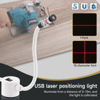 DC5V USB Laser Positioning Light Flexible Gooseneck Magnetic Base Red Line Cross For Sewing Cutting Quilting Machine Accessories