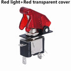 Auto Car Boat Truck Illuminated Led Toggle Switch With Safety Aircraft Flip Up Cover Guard 12V20A transparent