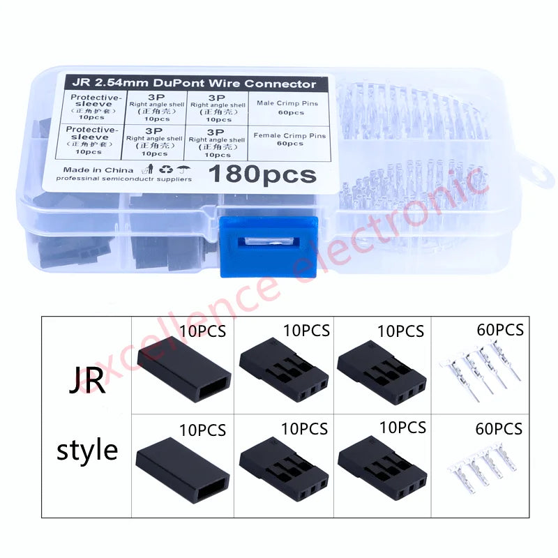 20sets Servo Extension JR/Futaba Connector Male/Female Plug with 2.54 Terminal for RC Robot Airplane Car Servo ESC
