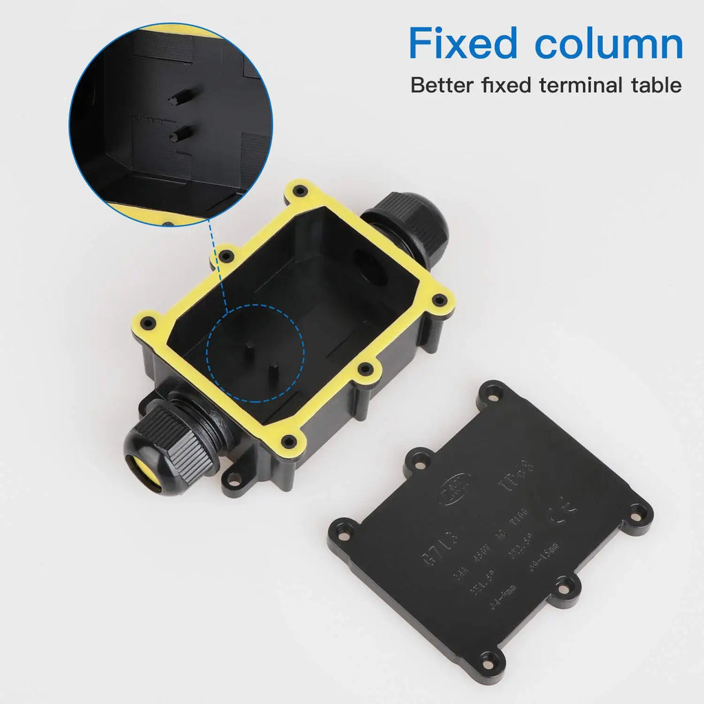 Waterproof IP68 External Junction Case 2Way Plug M20 Coaxial Cable Connector Wire 5-15mm Outdoor Electric Power Cord Box