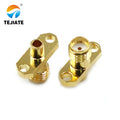 1PCS SMA Mother Seat Connector SMA Three Pairs of Internal and External Threads Hole Flange Socket Connector Insulation Expan