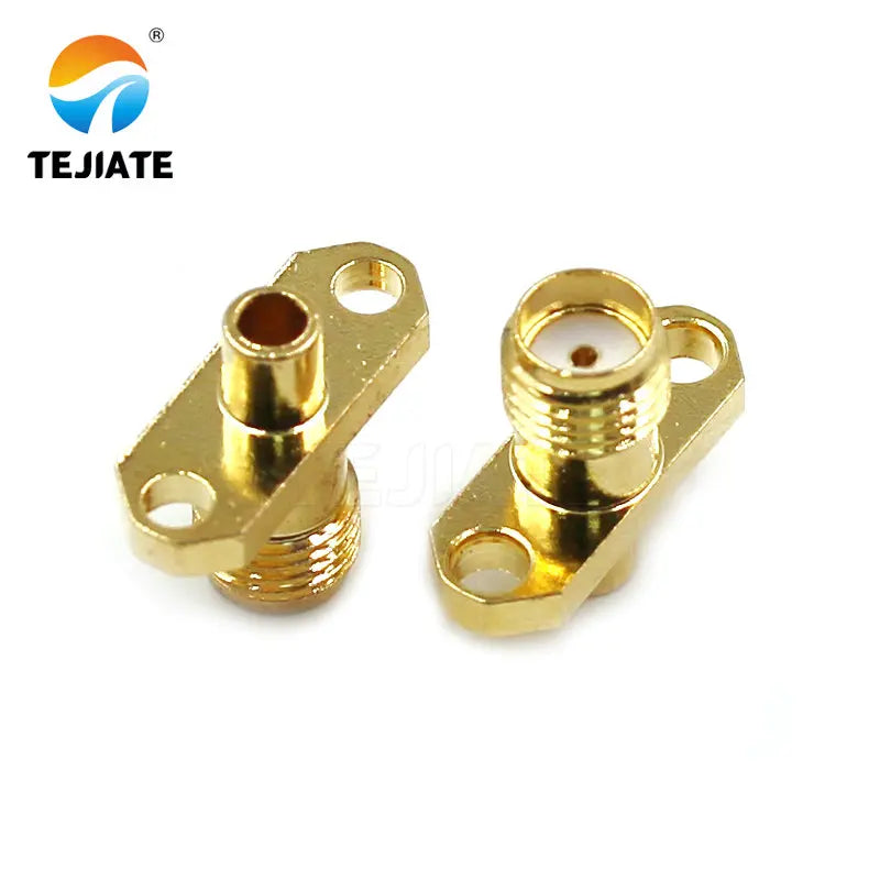 1PCS SMA Mother Seat Connector SMA Three Pairs of Internal and External Threads Hole Flange Socket Connector Insulation Expan