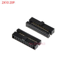5/10pcs 1.27mm Pitch Fc-6/8/10/16/20/40 Pin Female Header Idc Socket Connector For 0.635mm Flat Ribbon Cable Wire 6p 10p 20p 40p