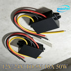 12V 24V to 5V 5A 3A 10A DC-DC Step Down Power Converter Voltage Power Supply 8-36V Buck 5V Switching 12Volt to 5Volt for Car LED
