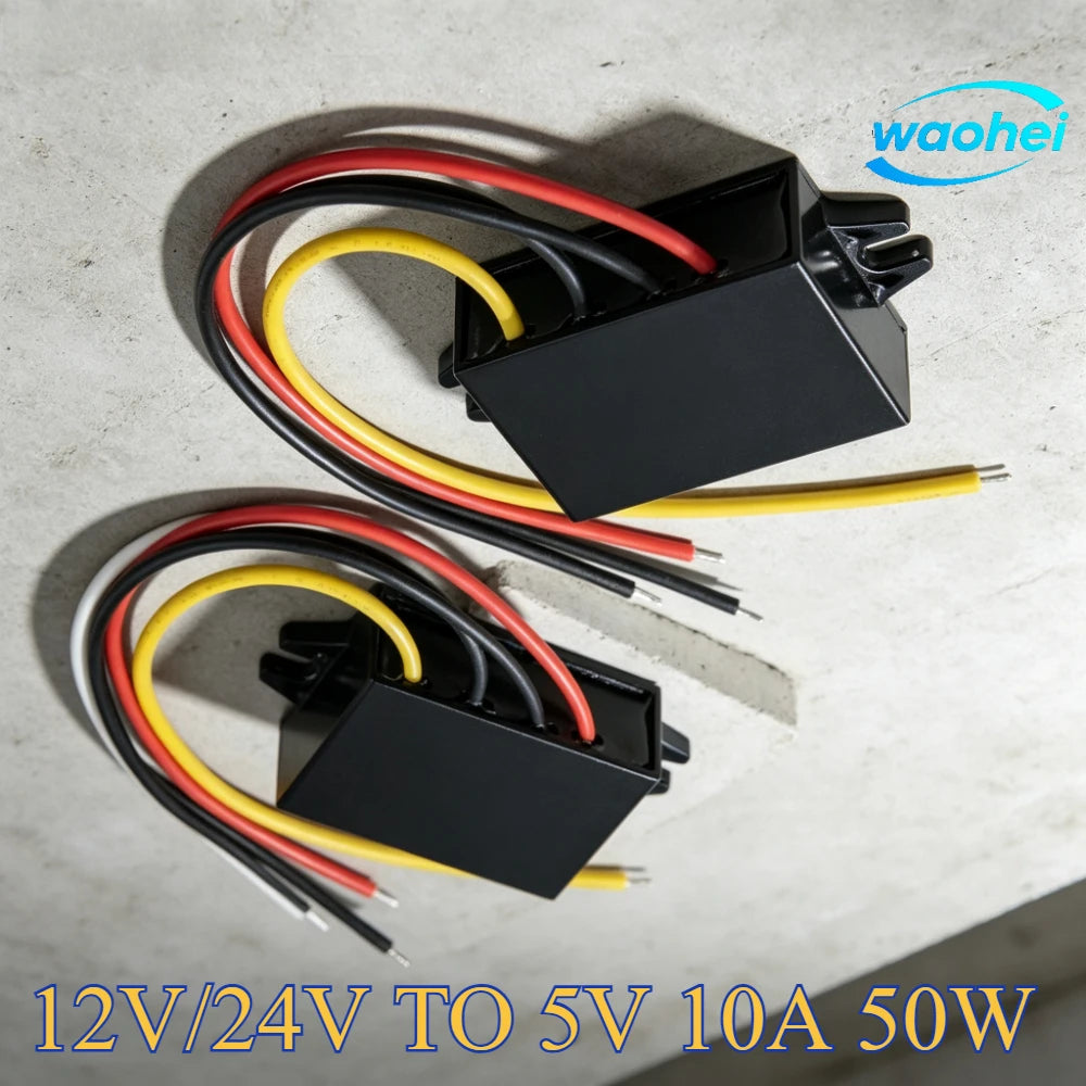 12V 24V to 5V 5A 3A 10A DC-DC Step Down Power Converter Voltage Power Supply 8-36V Buck 5V Switching 12Volt to 5Volt for Car LED