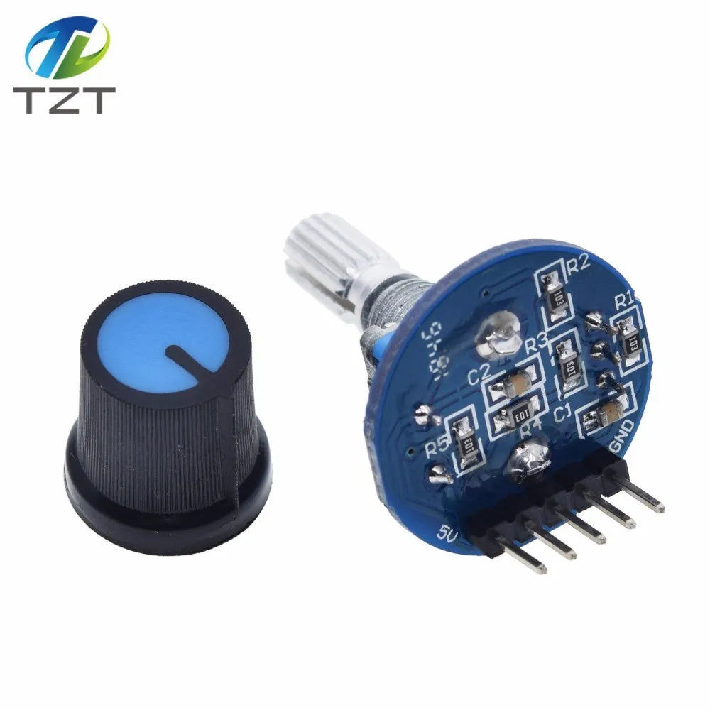 TZT 1/3PCS Rotary Encoder Module for Arduino Brick Sensor Development Round Audio Rotating Potentiometer Knob Cap EC11