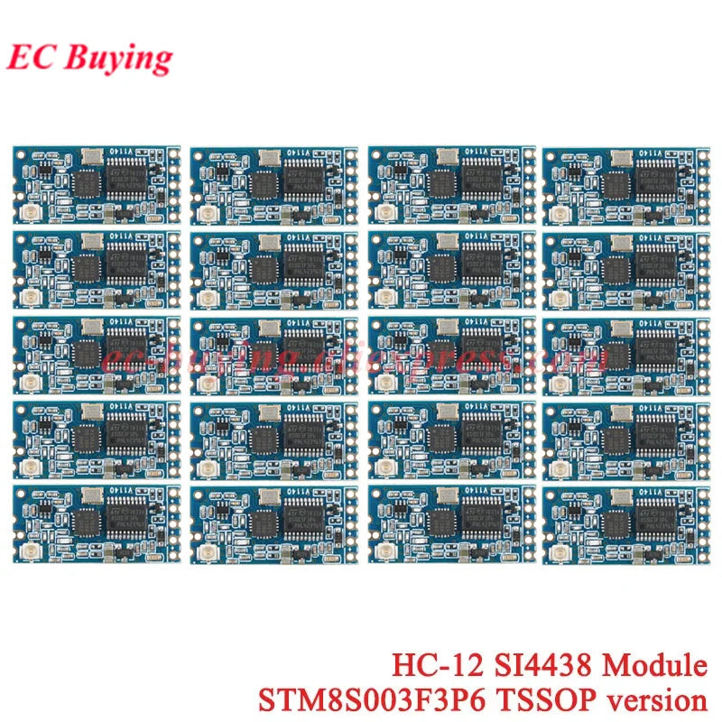 20Pcs/1pc HC-12 433Mhz SI4438 SI4463 Wireless Serial Port Module 1000m UART 3.3V/5V TTL Level With Antenna Bluetooth-compatible