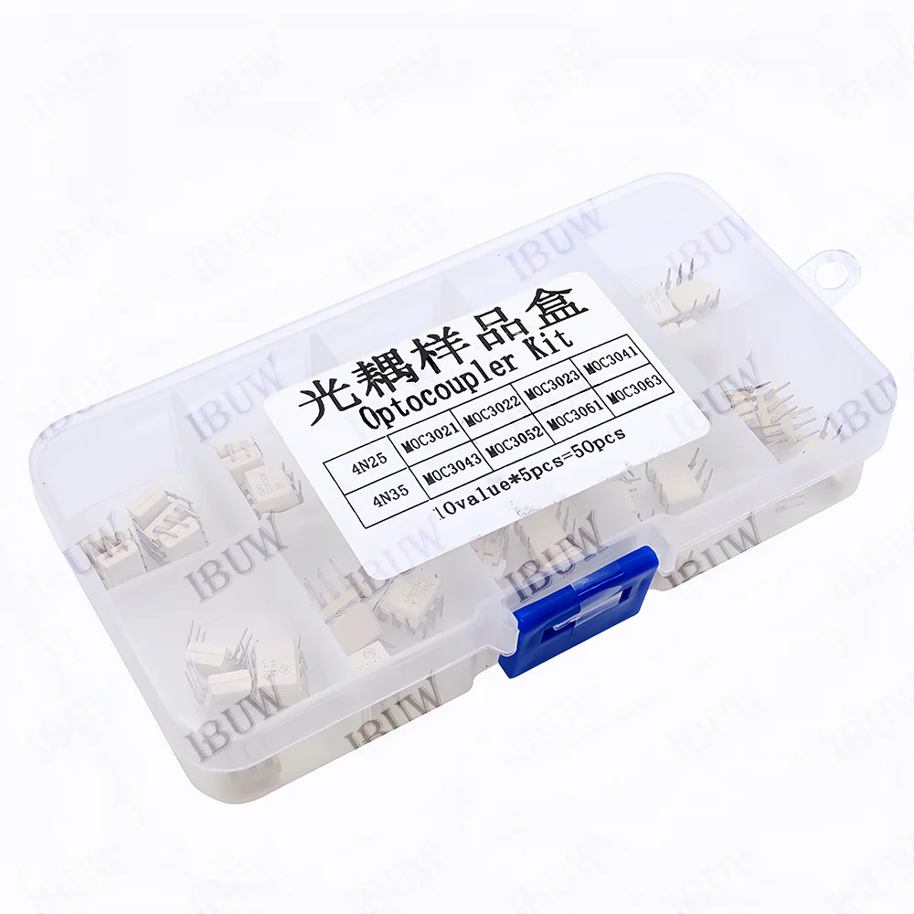 10Values Optocoupler kit 4N25 4N35 MOC3021 MOC3022 MOC3052 MOC3061 MOC363 Each 5pcs MOC3023 MOC3041 MOC3043 MOC3052