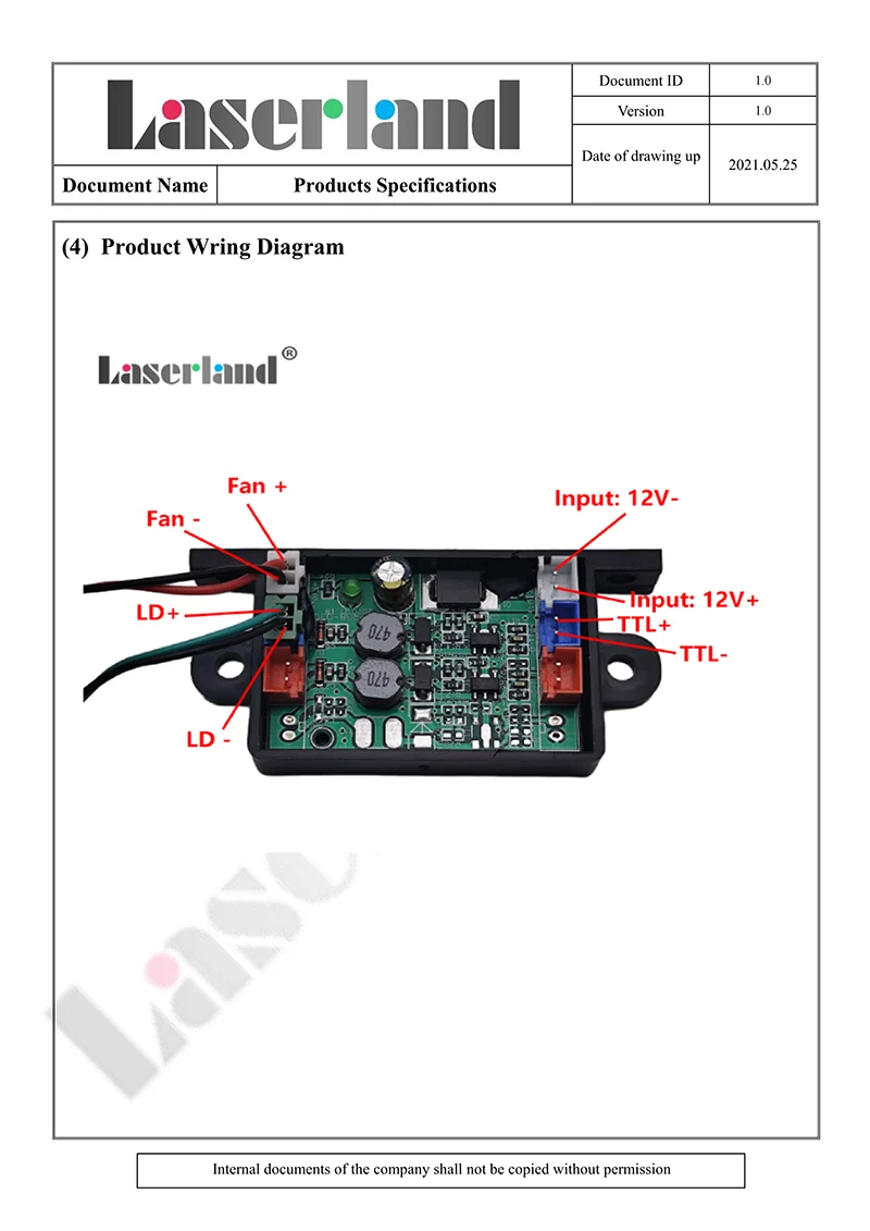 520nm 200mw Fat Green Diode Laser Module TTL for Stage KTV Bird Scaring