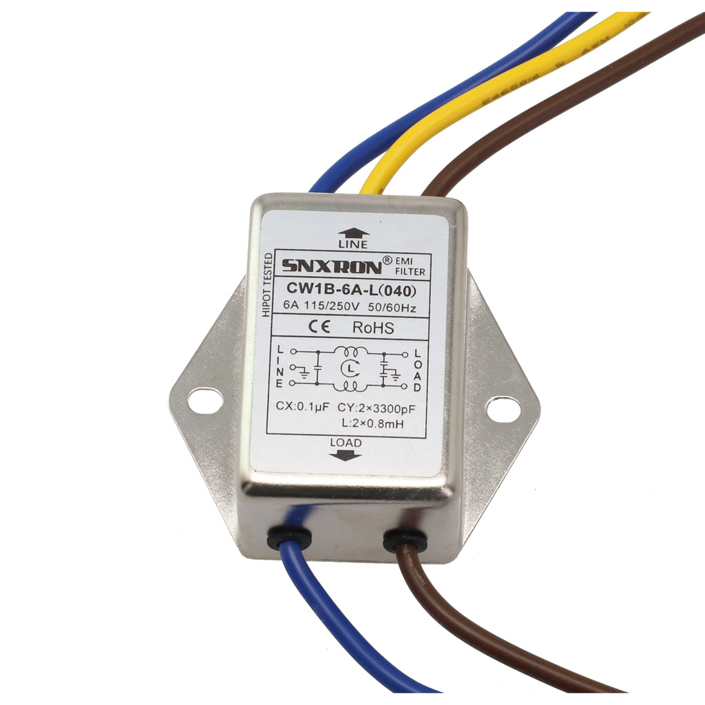 Power Filter Line Audio Purifier CW1BL AC 250V AntiInterference Designed for Electrical and Household Equipment Rated 3A 6A 10A