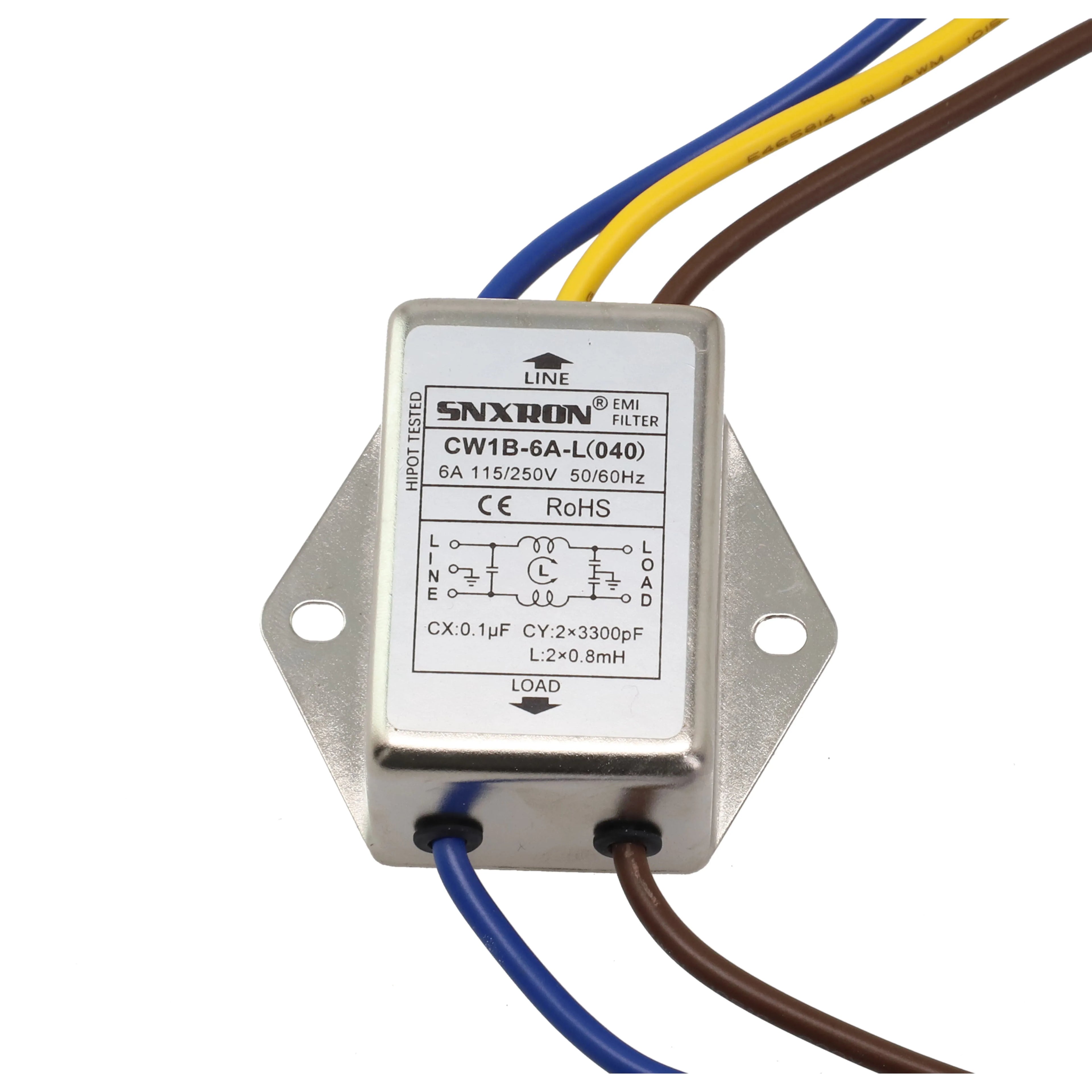 Power Filter Line Audio Purifier CW1BL AC 250V AntiInterference Designed for Electrical and Household Equipment Rated 3A 6A 10A