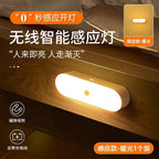 2pcs USB charging Human body induction small LED night light hallway induction light closet induction Imitation wood art light