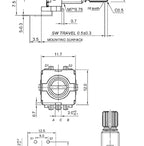 2/10PCSEC11 Rotary Encoder Digital Potentiometer, Plum Blossom, Half Axis, Five-Leg Handle Length 15MM 20MM